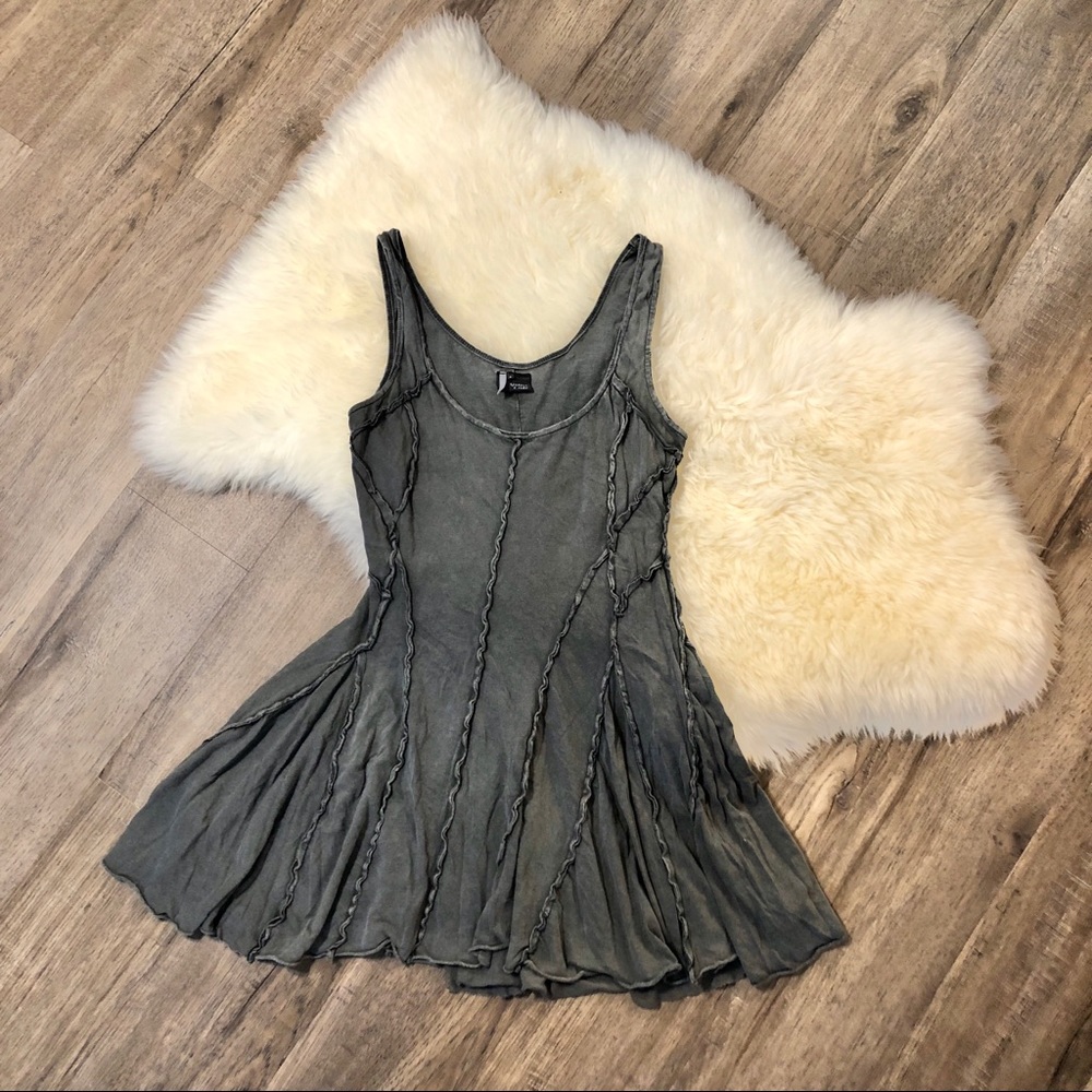 Geometric panel skater dress